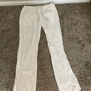 White Roxy beach pants